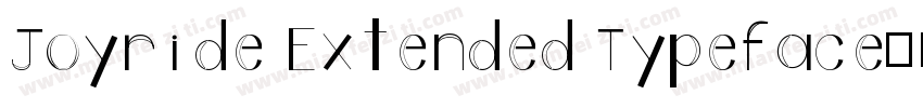 Joyride Extended Typeface字体转换